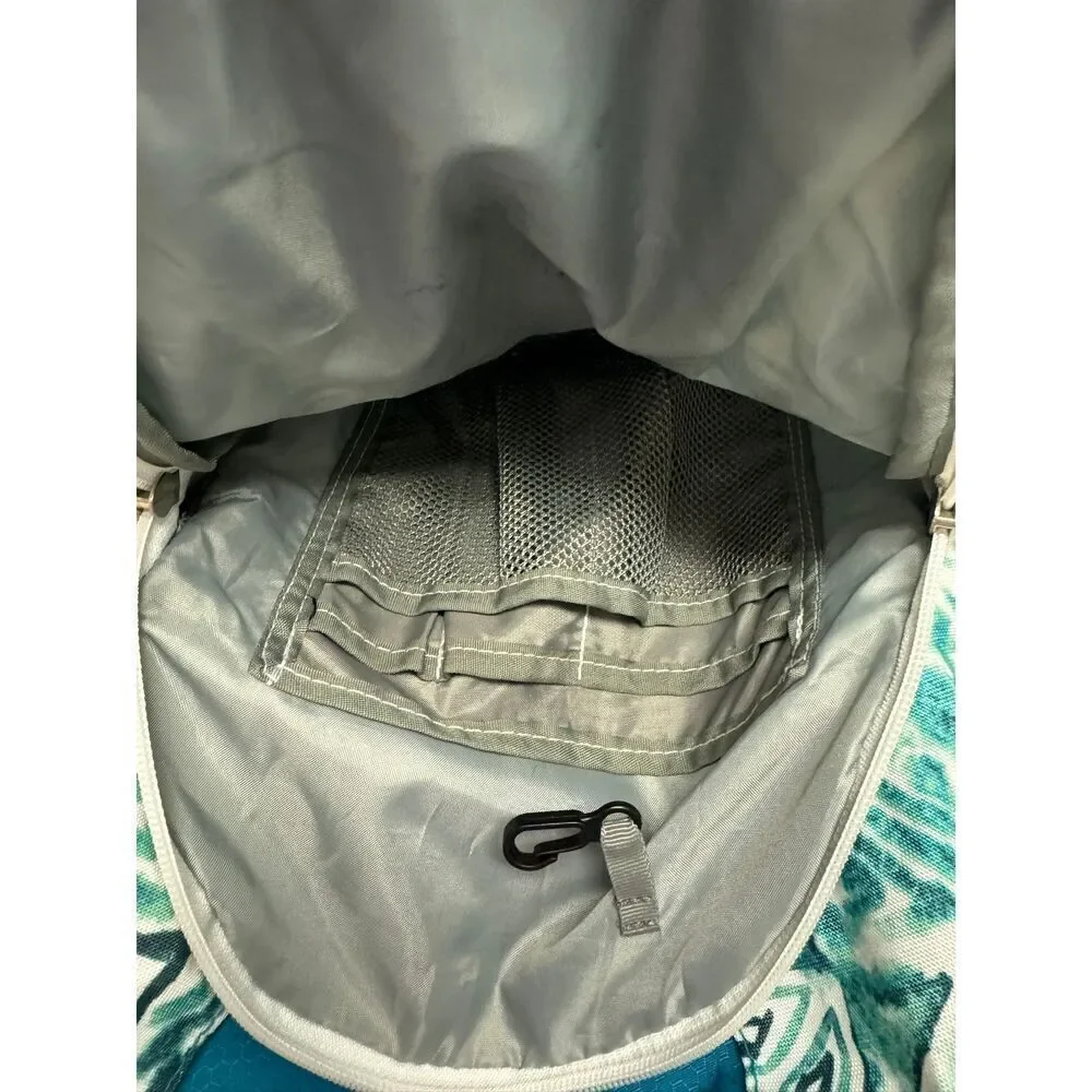 High Sierra Teal‎ White Patterned Backpack Multiple Compartment SuspensionSystem